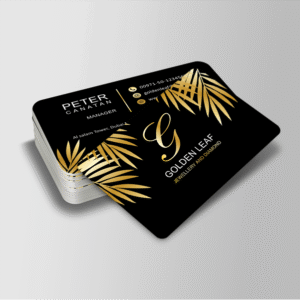 Premium Business Cards - Rounded Corner Gold Foil Matt Lamination 400gsm